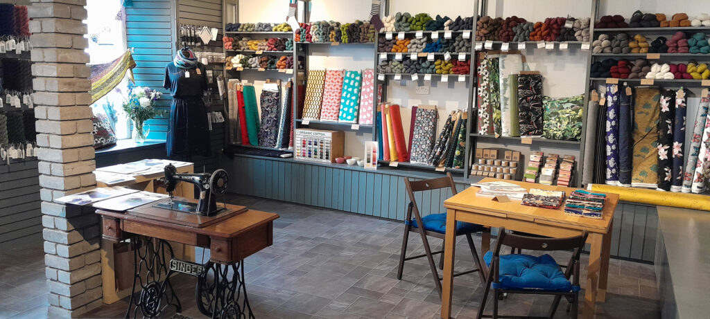 The StitchCraft Callander Shop - With a range of wool, fabric, patterns, and our vintage singer sewing machine!